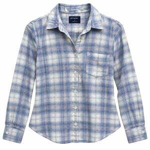 UNTUCKit Women's Bella Rosa Print Plaid Long Sleeve Button-Down Shirt Size 4